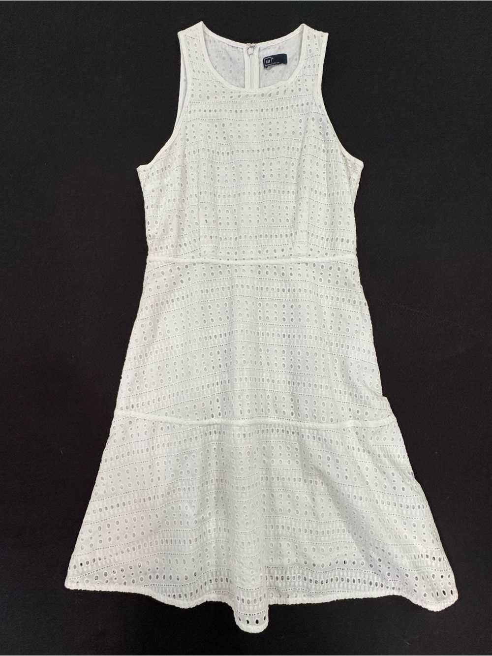 GAP White Eyelet Sleeveless Midi Dress